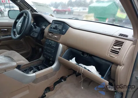 2005 Honda Pilot Ex-L из США, поврежденный, VIN 2HKYF18645H515562